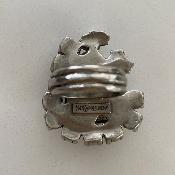 Yves Saint Laurent Crystal Cocktail Ring - Picture 5 of 10